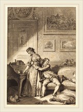 Jacques Aliamet and Antoine-Jean Duclos after Jean-Honoré Fragonard, French (1742-1795), A femme
