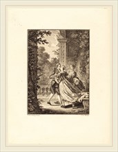 NoÃ«l Le Mire after Jean-Michel Moreau, French (1724-1801), Sans rien comprendre Ã  ce mystÃ¨re,