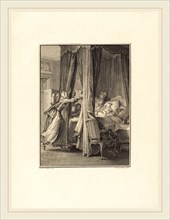 Nicolas Delaunay after Jean-Michel Moreau, French (1739-1792), Mort de Julie, etching and engraving