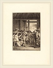 Pierre Duflos after Jean-Michel Moreau, French (1742-1816), La découverte du nouveau monde, etching