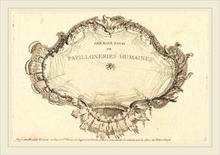 Charles Germain de Saint-Aubin, French (1721-1786), Le Titre, in or after 1756, etching