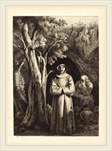 Jean-Jacques de Boissieu, French (1736-1810), Desert Monks, 1797, etching, drypoint, and roulette