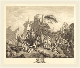Charles-Nicolas Cochin I after FranÃ§ois Boucher, French (1688-1754), Village Fair, 1740, etching