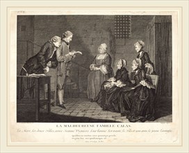 Jean-Baptiste Delafosse after Carmontelle, French (1721-1775), La malheureuse famille Calas  (The