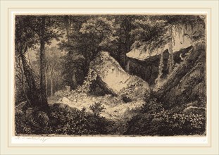 EugÃ¨ne Bléry, French (1805-1887), Les roches blanches (White Rocks), published 1849, etching on