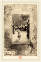 Félix-Hilaire Buhot, French (1847-1898), Le Bas-Hamet, 1879-1880, etching, drypoint, roulette,