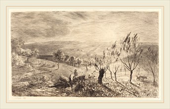 Charles-FranÃ§ois Daubigny, French (1817-1878), Sunrise (Le Lever du soleil), 1850, etching