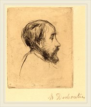 Marcellin-Gilbert Desboutin, French (1823-1902), Degas, 1876, drypoint