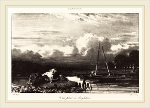 Jules Dupré, French (1811-1889), View in England (Vue prise en Angleterre), 1836, lithograph