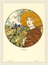 EugÃ¨ne Grasset, Jalousie (Jealousy), French, 1841-1917, hand-colored lithograph on wove paper