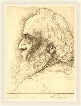 Alphonse Legros, Self-Portrait, 12th plate, French, 1837-1911, etching? and drypoint retouched with