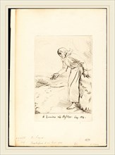 Alphonse Legros, Frontispiece (The Beggar Woman of Veze), French, 1837-1911, etching