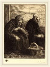Alphonse Legros, Egg-sellers, 2nd plate (Les marchandes d'oeufs), French, 1837-1911, etching and