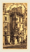 Charles Meryon, French (1821-1868), Tourelle de la Rue de la Tixéranderie, Paris (House with a