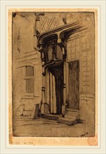 Charles Meryon, French (1821-1868), Porte d'un ancien couvent, Rue Mirabeau, Ã  Bourges (Doorway of