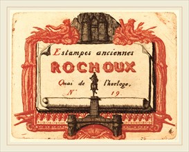 Charles Meryon, French (1821-1868), Adresse de Rochoux, Marchand d'estampes (The Address-Card of