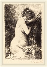Henri Fantin-Latour, French (1836-1904), Weeper: Study of a Nude Woman, Seated with Profile to
