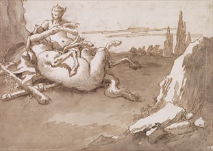 A Centaur and a Female Faun in a Landscape