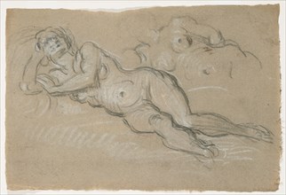 Two Studies of a Reclining Female Nude