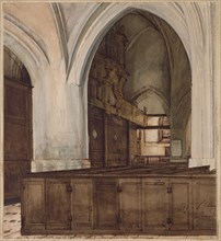 Interior of Abbey of Aramont