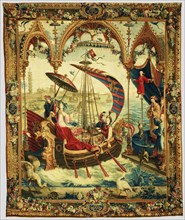 Tapestry: L'Embarquement de l'impératrice, from L'Histoire de l