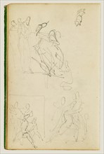 Three compositional studies of figure group