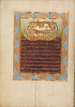 Decorated Incipit Page with Vere Dignum Monogram