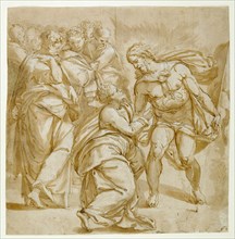 The Incredulity of Thomas (recto),  Study for the Figure of Thom