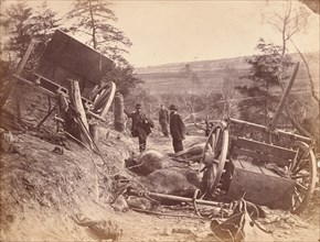 Scene of Battle, Fredericksburg, Virginia [Caissons destroyed by