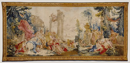 Tapestry: Bacchus et Arainne, Bacchus changé en raisin, from Th