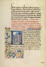 Initial L: Saint Anthony Appearing to Bishop Theophilus and Lead