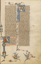 Initial P: Saint Paul,  Initial P: A Bishop Giving a Letter to a