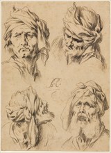 Studies of Four Male Heads