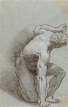 Kneeling Figure (recto),  Reclining Figure (verso)