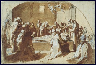 The Deaths of the Blessed Ugoccione and Sostegno (recto),  A Stu