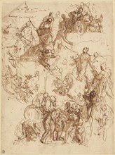Sheet of Studies for "The Martyrdom of Saint George" (recto),  S