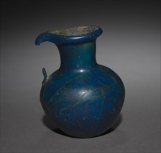 Long-Necked Flask with Strap Handle, 1391-1353 BC. Egypt, New Kingdom, Dynasty 18 (1540-1296 BC),