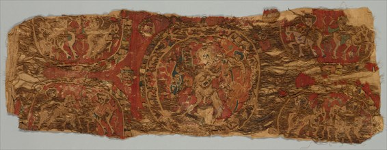 Fragment, 500s - 600s. Egypt, Byzantine period, 6th - 7th century. Tapestry weave; overall: 21 x 82