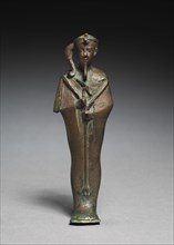 Statuette of Khonsu, 664-525 BC. Egypt, Late Period, Dynasty 26 or later. Bronze, solid cast;