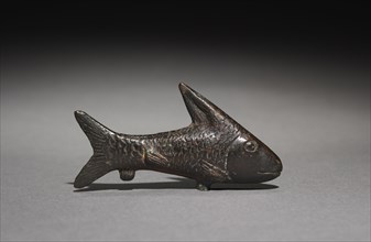 Small Lepidotus Fish, 305-30 BC. Egypt, Probably Ptolemaic Dynasty. Bronze, hollow cast; overall: 1