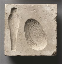 Mold in Two Parts, 305-30 BC. Egypt, Ptolemaic Dynasty (or later). Limestone; overall: 8.8 x 9 x 3