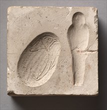 Mold in Two Parts, 305-30 BC. Egypt, Ptolemaic Dynasty or later. Limestone; overall: 8.8 x 9 x 3.7
