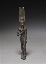 Statuette of Amen-Ra, 664-525 BC. Egypt, Late Period, Dynasty 26 or later. Bronze, solid cast;