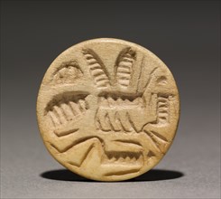 Seal Amulet, 2311-2140 BC. Egypt, Old Kingdom, Dynasty 6-8, 2311-2140 BC. Bone; diameter: 2.6 cm (1
