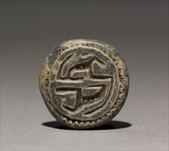 Seal Amulet, 2311- 2140 BC. Egypt, Old Kingdom, Dynasty 6, 2311-2140 BC. Glazed steatite; diameter: