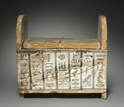 Shawabty Box of Ditamenpaankh (lid), 715-656 BC. Egypt, Late Period, Dynasty 25. Painted wood;