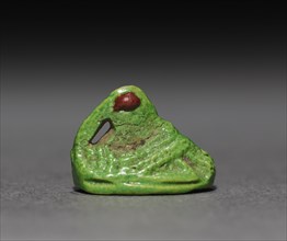 Sleeping Duck Amulet, 1350-1296 BC. Egypt, New Kingdom, late Dynasty 18. Polychrome faience;