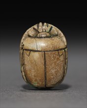 Amenhotep II Scarab, New Kingdom. Egypt, New Kingdom or modern forgery. Steatite, traces of