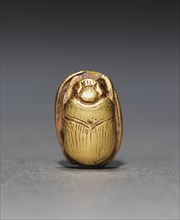 Scarab, 1980-1801 BC. Egypt, Middle Kingdom, late Dynasty 12. Gold; overall: 1.1 cm (7/16 in.).