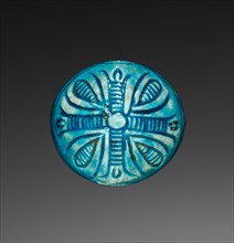 Scaraboid, 1980-1540 BC. Egypt, late Middle Kingdom to Second Intermediate Period. Turquoise-glazed